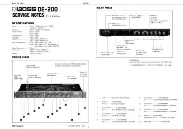 Boss DE 200 schematic circuit diagram